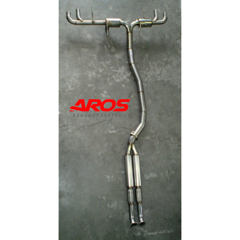 Stainless steel unresonated centre section and silenced rear section Aros Nissan GT-R 2009 NSGTRR35-CN862S2O