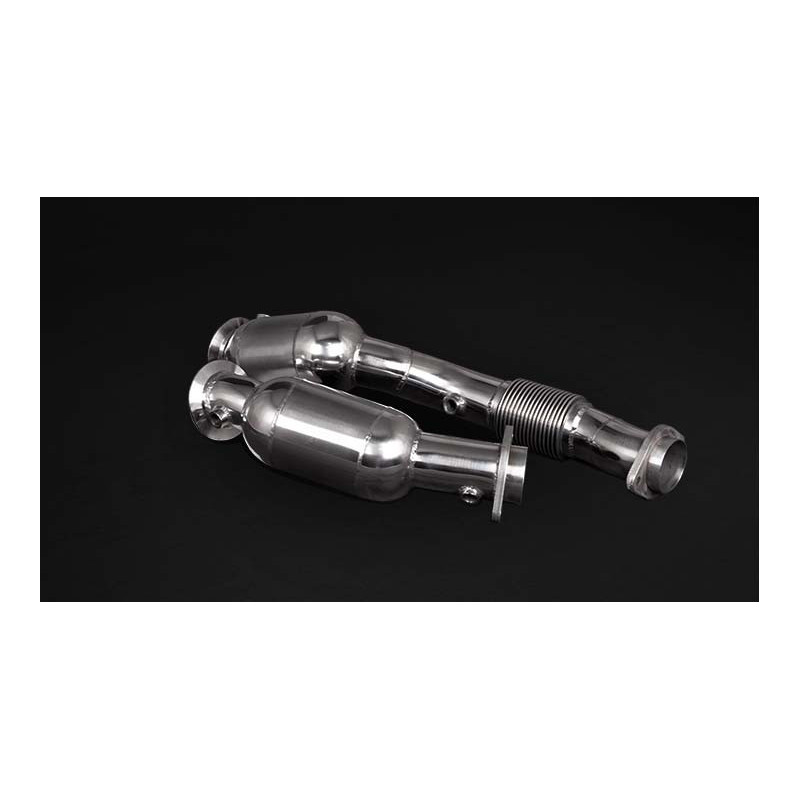 Downpipe in acciaio inox con catalizzatori sportivi Capristo BMW M3 (G8X) 2021-2026 02BM07403027