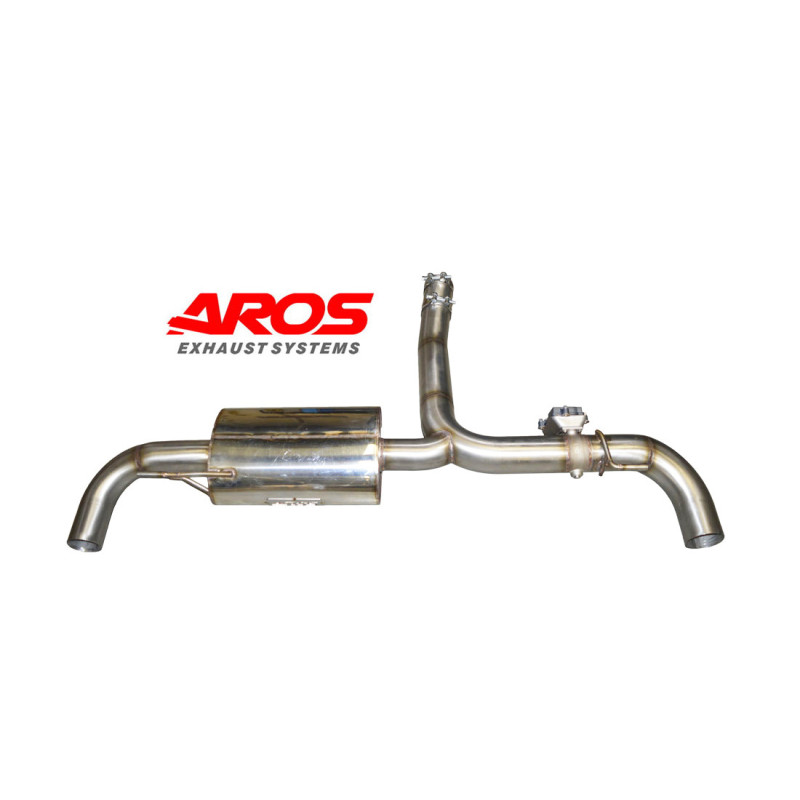 Heckabschnitt Edelstahl mit Schalldämpfer und elektronische Klappe Aros Mercedes-Benz Classe A 35 AMG 2.0 (306 Hp) 2018-2023