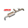 Stainless steel rear exhaust section with silencer and electronic valve Aros Mercedes-Benz Classe A 180 1.3T (136 Hp) 2018-2023
