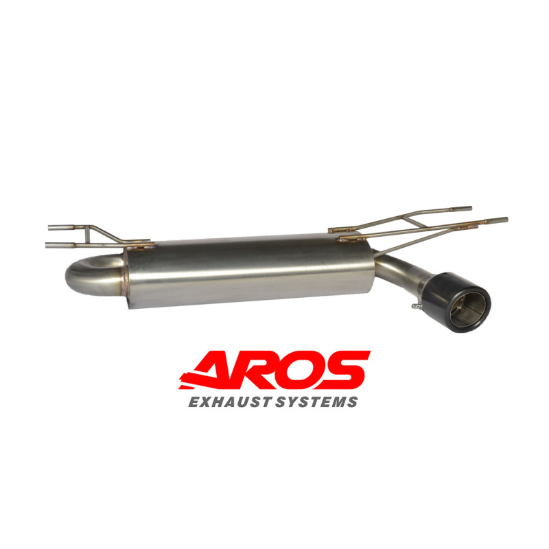 Tramo trasero con silenciador con único cola de escape de carbono Aros Mazda MX-5 4^serie 1.5 (131/132 Hp) 2015-2024