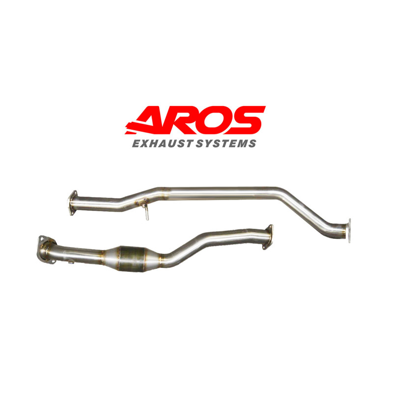 Section centrale en acier inoxydable avec catalyseur et sans silencieux Aros Mazda MX-5 3^serie 1.8 (126 Hp) 2005-2014