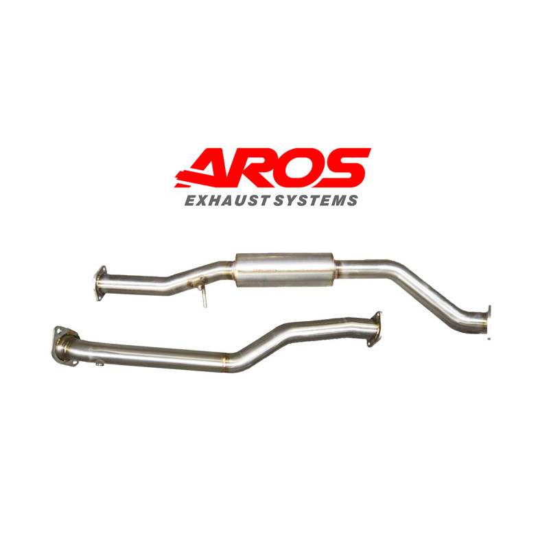 Stainless steel centre section without catalytic converter and with silencer Aros Mazda MX-5 3^serie 1.8 (126 Hp) 2005-2014