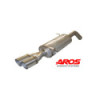Stainless steel rear section with silencer and twin exhaust tips from Ø80 Aros Ford Fiesta ST MK8 1.5 (200 Hp) 2018-2023