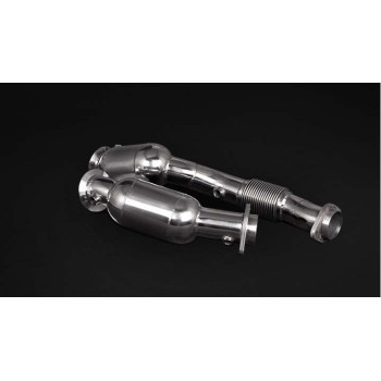 Downpipe in acciaio inox con catalizzatori sportivi Capristo BMW M2 (G87) 2023-2026 02BM07403027