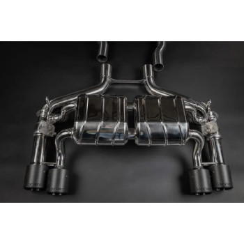 Sistema di scarico completo con valvola ECE e terminali in carbonio Capristo BMW M2 (F87) 2016-2018 02BM09903006-B