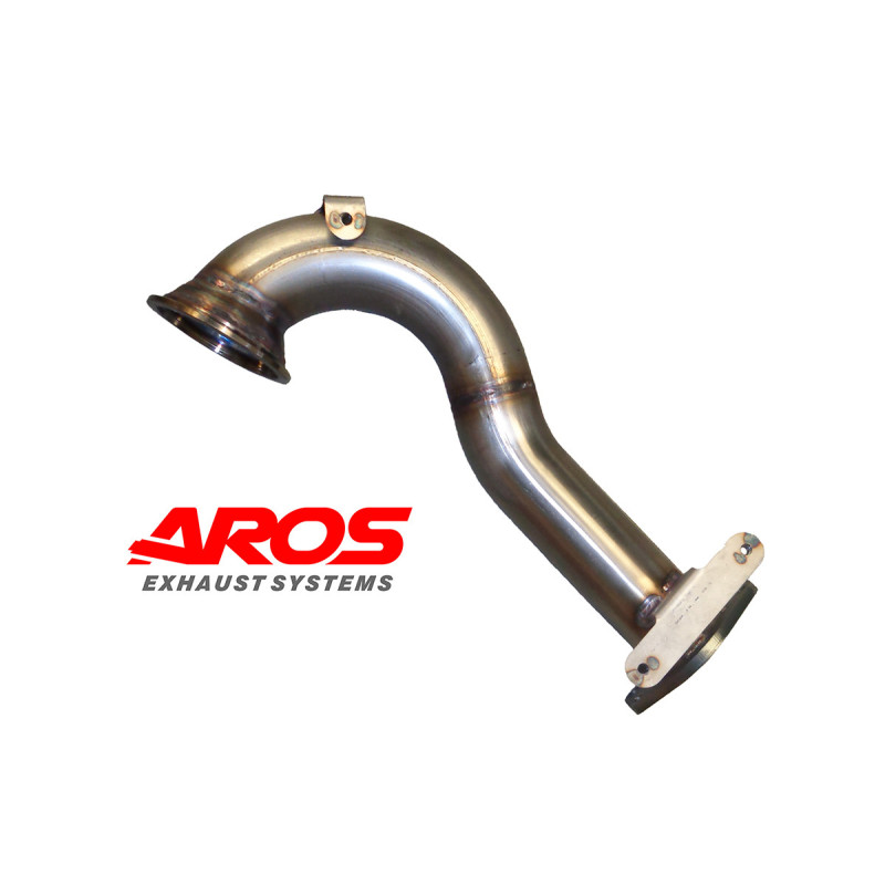 Downpipe en acier inoxydable sans catalyseur modèle court Aros Fiat 500 Abarth 695 Tributo Ferrari 1.4 Turbo (180 Hp) 2009-2013