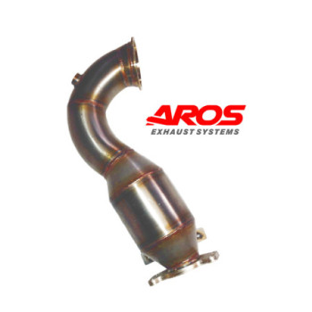 Downpipe in acciaio inox con catalizzatore modello corto Aros Fiat 500 Abarth 595 Turismo 1.4 Turbo (165 Hp) 2016-2022