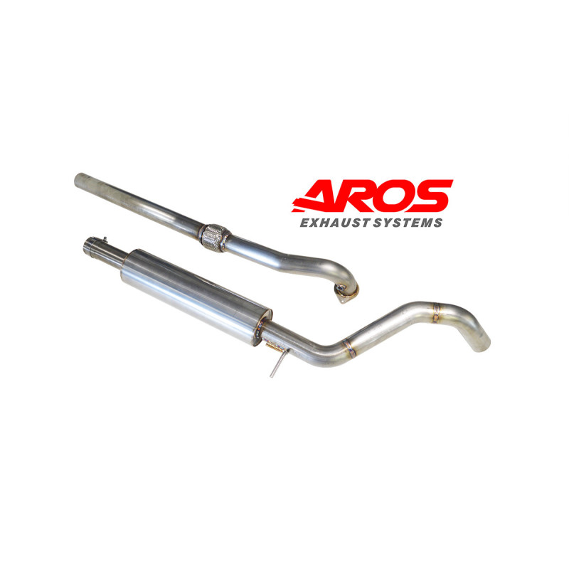 Mittelabschnitt aus Edelstahl mit Schalldämpfer Aros Fiat 500 Abarth 595 50° Anniversario (180 Hp) 2013 FT500A-CNT1S60
