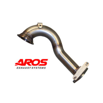 Downpipe in acciaio inox senza catalizzatore modello corto Aros Fiat 500 Abarth Assetto Corse 1.4 Turbo (190 Hp) 2009