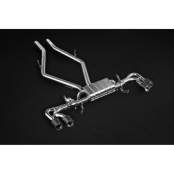 Komplett-Abgasanlage mit Klappe und Carbon-Endrohre Capristo Alfa Romeo Stelvio Quadrifoglio 2017-2026