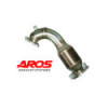 Stainless steel downpipe with catalytic converter model short Aros Fiat 500 Abarth Kit Esseesse 1.4 Turbo (160 Hp) 2008-2015