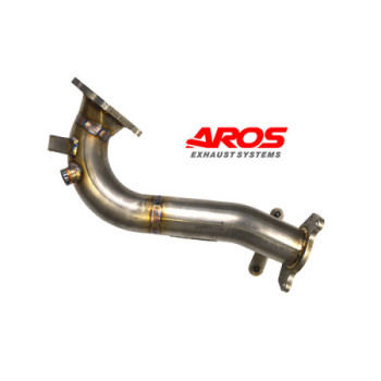 Downpipe de acero inoxidable sin catalizador modelo corto Aros Fiat 500 Abarth Kit Esseesse 1.4 Turbo (160 Hp) 2008-2015