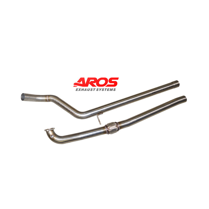 Section centrale en acier inoxydable sans silencieux Aros Fiat 500 Abarth 1.4 Turbo (135 Hp) 2008-2015 FT500A-CNT0S60