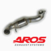 Stainless steel downpipe with catalytic converter Aros Citroen DS3 THP 1.6i 16v (155 Hp) 2009-2015 MINIR56-DP63K2