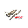 Segundo tramo central directo y silenciador trasero de inox con doble cola de escape Ø76 Aros MINI Cooper S / JCW F56