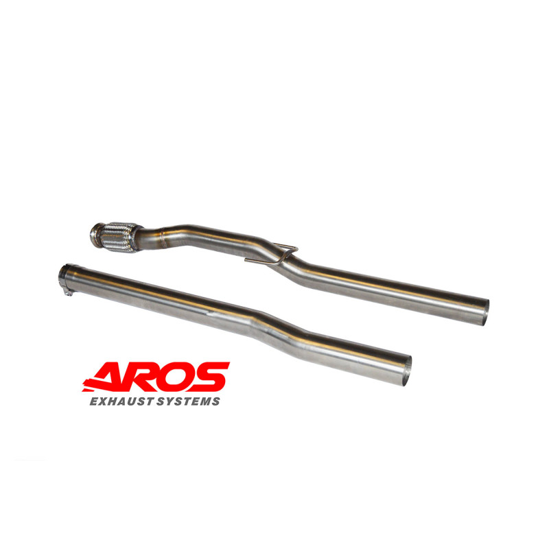 Première et deuxième sections centrales directes en acier inoxydable Aros MINI Cooper S / JCW R59 2011-2014 MINIRAL-SC63S0