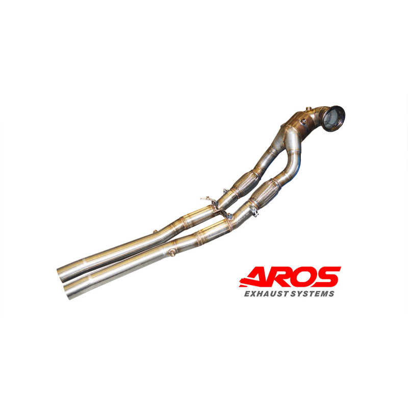 Downpipe in acciaio inox con catalizzatore elimina OPF Aros Audi RS3 8Y SPORTBACK QUATTRO 2.5 TFSI (400 Hp) 2022-2025