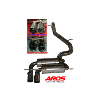 Centrale e finale in acciaio inox con silenziatore e doppio terminale Ø70 Aros Audi A3 S3 8P QUATTRO/SPORTBACK QUATTRO 2.0 TFSI