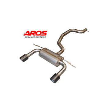 Carbon fibre centre unrestricted + silenced rear exhaust with tips Aros Audi TT MK3 Coupé/Roadster 1.8 TFSI 180 Hp (version