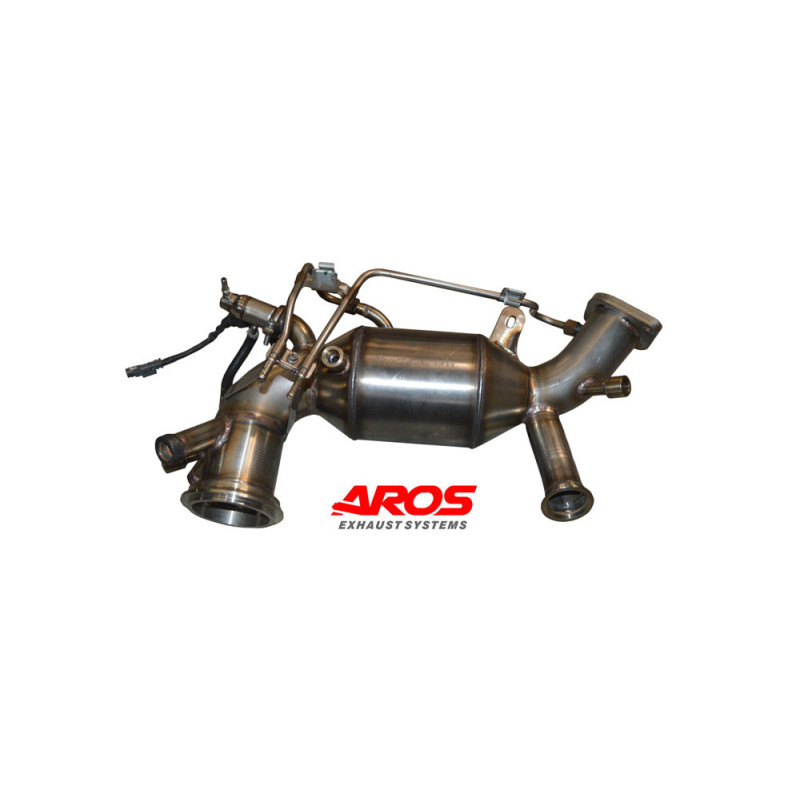Downpipe en inox avec catalyseur Aros Alfa Romeo Stelvio 2.2 diesel 190/210 CV AT8 Q4 (version avec AdBlue) 2017-2024