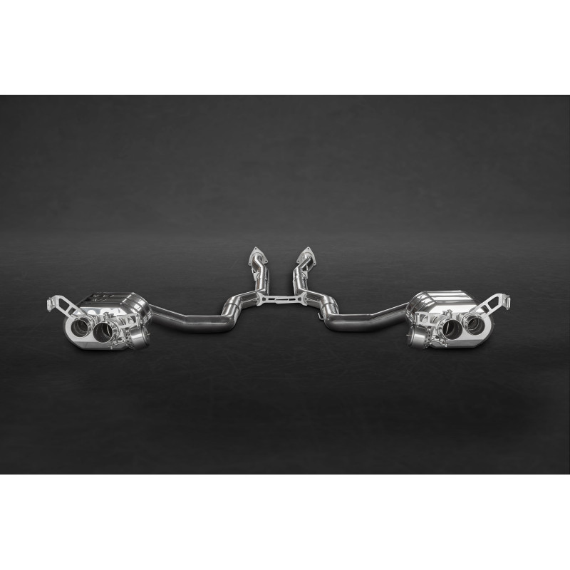 Stainless steel silencers rear with valve Capristo Bentley Continental GT/C V8/S (2G) 2012-2018 02BE03503001