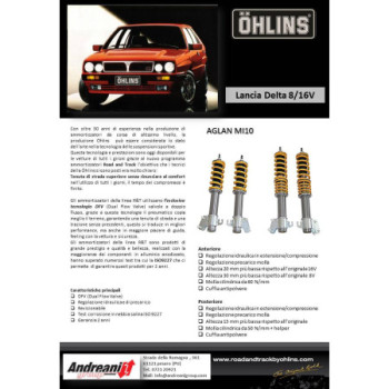 Ohlins Andreani AGLAN MI10 Road & Track suspension kit Lancia Delta HF Integrale 8v / 16v 1986-1990