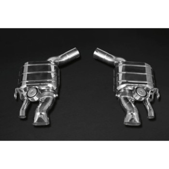 Système d'échappement complet en inox avec valve Capristo Bentley Continental GT/C V8 (3G/MSB) 2019-2024 02BE04103007