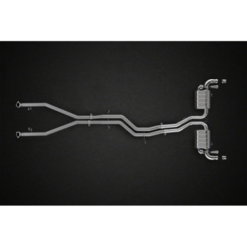 Sistema di scarico completo in acciaio inox con valvola Capristo Bentley Bentayga (W12) 2015-2026 02BE09803001