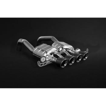 Sistema di scarico completo con valvola, tubi post-catalizzatore e terminali in carbonio Capristo Chevrolet Corvette (C7)
