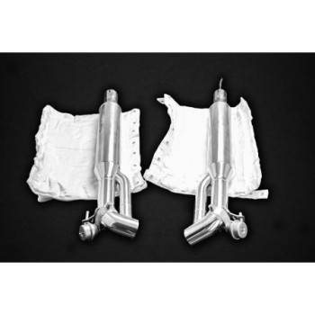 Sistema di scarico completo in acciaio inox con valvola e protezione termica Capristo Dodge Viper ACR 2012-2017 02DO12403001