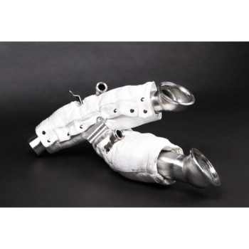 Downpipe supresores de catalizador de acero inoxidable con protección térmica Capristo Ferrari SF90 2020-2025 02FE12703012