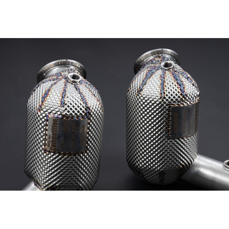 Downpipe Katalysator-Ersatzrohre aus Edelstahl mit Hitzeschutz Capristo Ferrari Roma 2020-2025 02FE130030XX-1