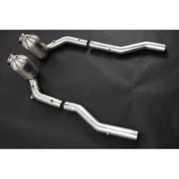Downpipe decatalizzatori in acciaio inox con protezione termica Capristo Ferrari Roma 2020-2025 02FE130030XX-1