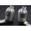 Downpipe décatalyseurs en acier inoxydable avec protection thermique Capristo Ferrari Roma 2020-2025 02FE130030XX-1