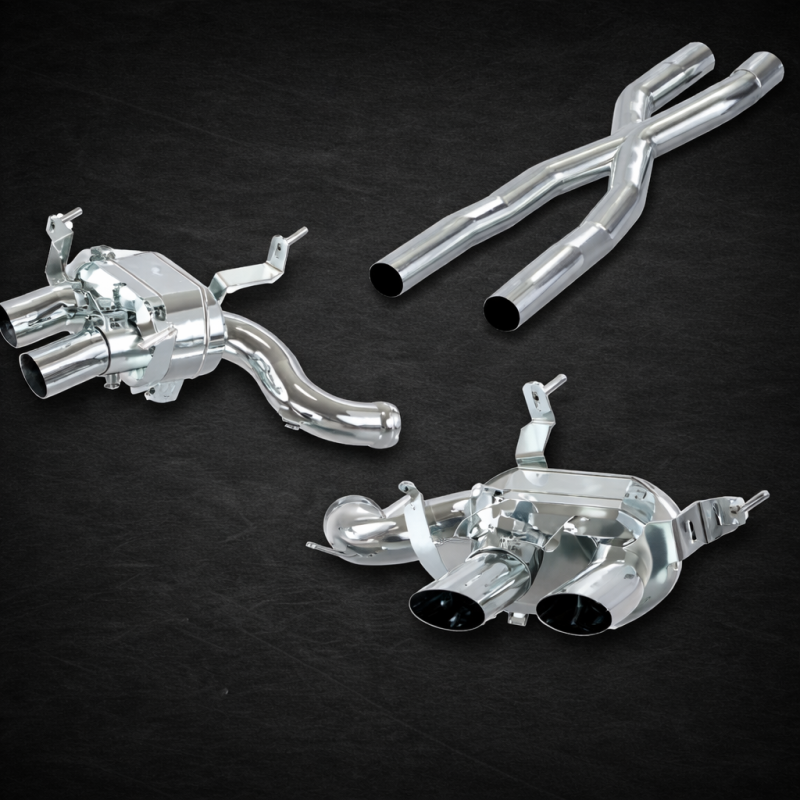 Stainless steel complete exhaust system with valve and X-Pipe Capristo Ferrari Purosangue 2023-2027 02FE11403009