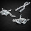 Sistema di scarico completo in acciaio inox con valvola e X-Pipe Capristo Ferrari Purosangue 2023-2027 02FE11403009