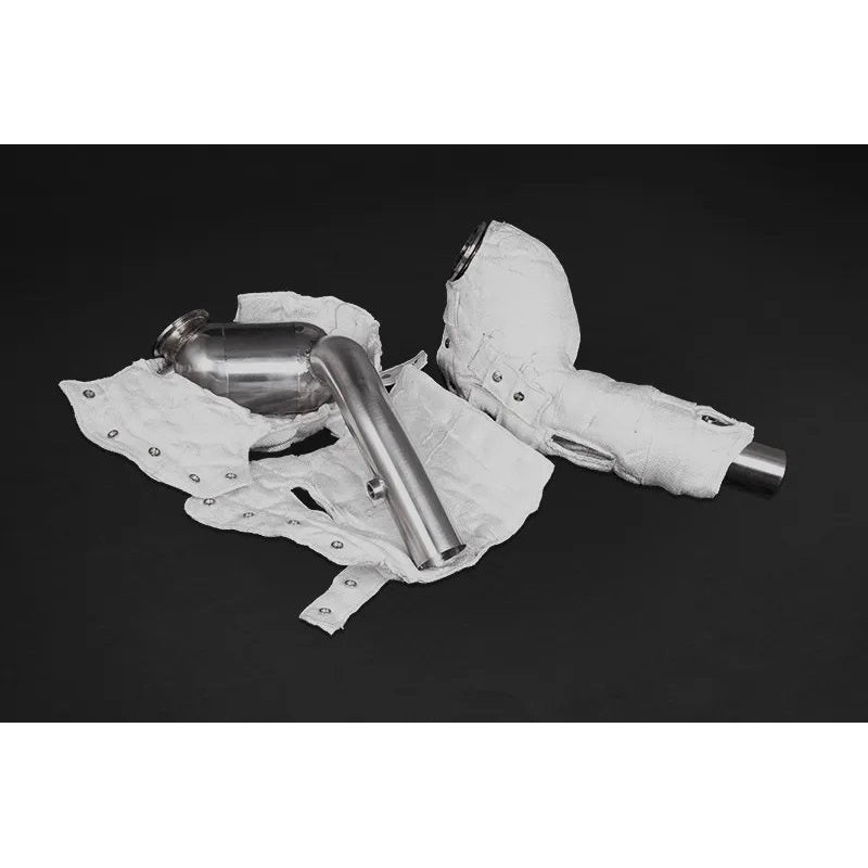 Downpipe aus Edelstahl mit Sportkatalysatoren und Hitzeschutz Capristo Ferrari Portofino 2017-2020 02FE08303009