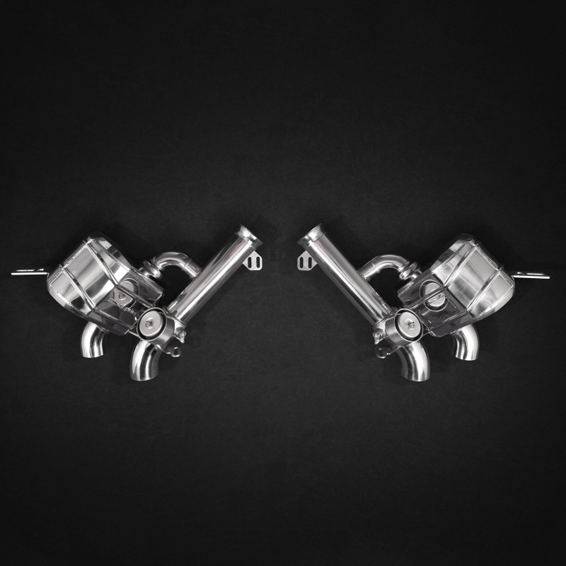 Système d'échappement complet en acier inoxydable avec valve Capristo Ferrari GTC4 Lusso V8T 2017-2020 02FE06403009