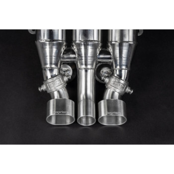 Sistema de escape completo cat-back ECE de acero inoxidable con válvula Capristo Ferrari F40 1987-1996 02FE13903001